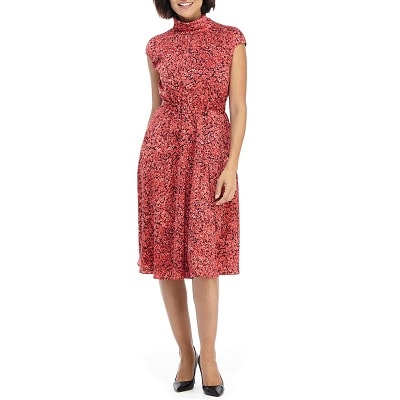 Wednesday's Workwear Report: Floral Roll Neck A-Line Dress - Corporette.com