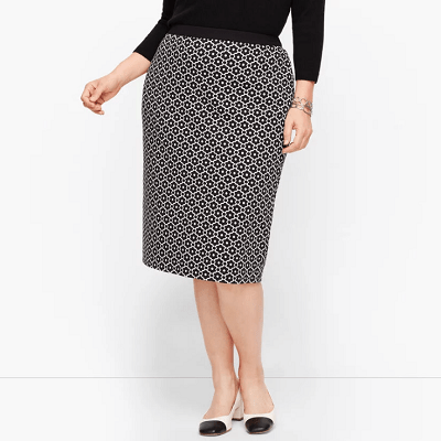 Wednesday's Workwear Report: Jacquard Dot Pencil Skirt - Corporette.com