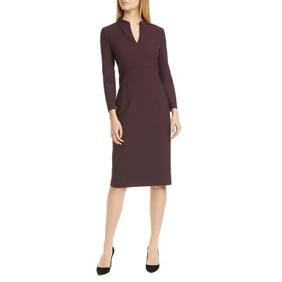 Tuesday's Workwear Report: Debara Power Crepe Long-Sleeve Dress ...