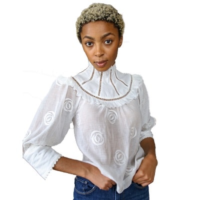 Wednesday's Workwear Report: Ivory Victorian Blouse - Corporette.com