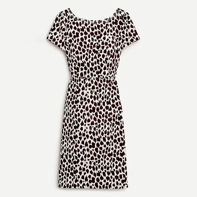 Wednesday's Workwear Report: V-Back Dress in Giraffe Printed Bi-Stretch ...