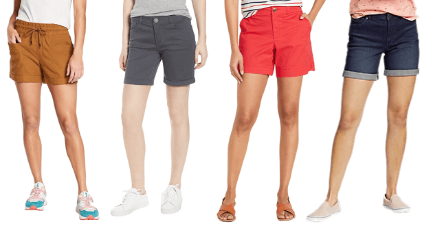 tan / gray / red / denim trendy shorts
