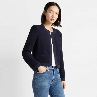 Tuesday's Workwear Report: Textured Collarless Jacket 