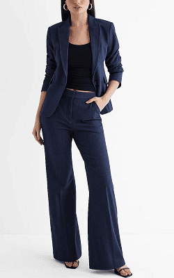budget-friendly interview suit for women from Express with Editor pants