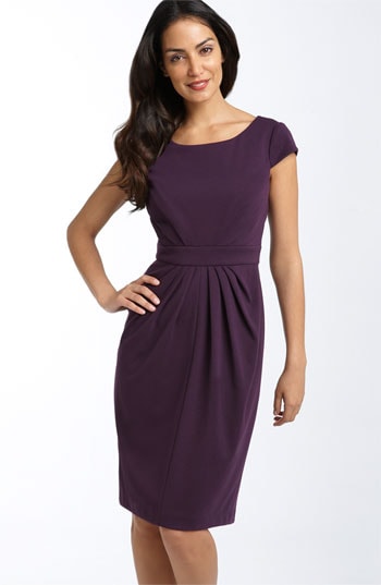 Ponte knit sheath clearance dress