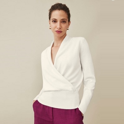 Splurge Monday's Workwear Report: Howell Wrap Sweater - Corporette.com