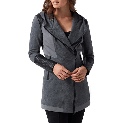 gray jacket with mesh inset