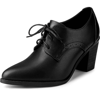 a heeled lace-up oxford