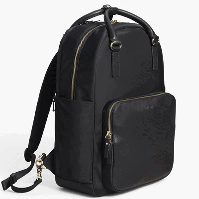 convertible black backpack for work
