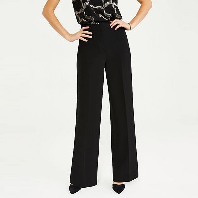 Tuesday's Workwear Report: The High-Rise Wide-Leg Pant In Doubleweave 