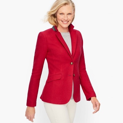 Talbots Solid Red Blazer Size 8 - 75% off