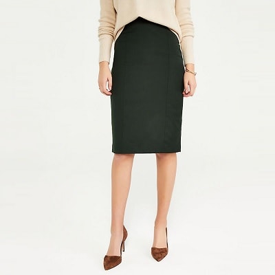 Khaki pencil 2024 skirt youtube