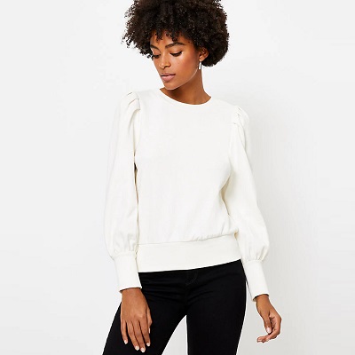 Frugal Friday's Workwear Report: Puff Sleeve Sweatshirt