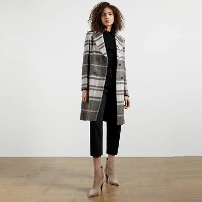Coffee Break: Chevron Wool Midi Coat
