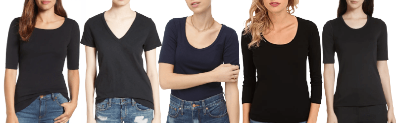 Jijil Satin T-shirt in Black Womens Clothing Tops T-shirts 