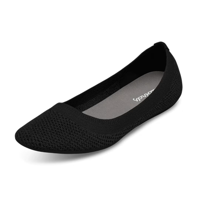black washable flats