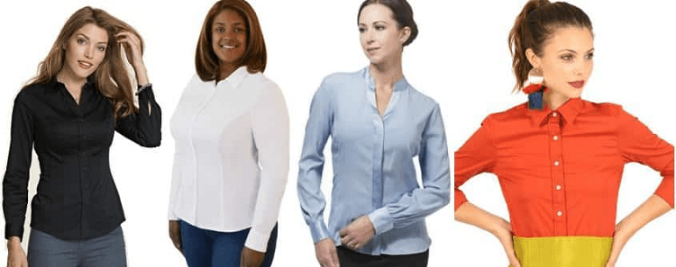 Office Business Smart Casual Wear Ladies Womens 3/4 Sleeve Poplin Shirt Blouse