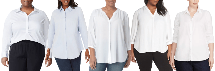 Womens plus best sale white blouse