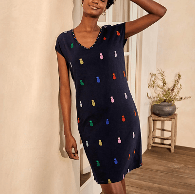 Coffee Break Polly Embroidered Dress Corporette