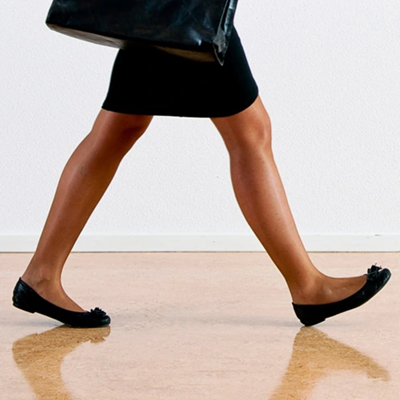 stylish professional woman wears comfortable work flats