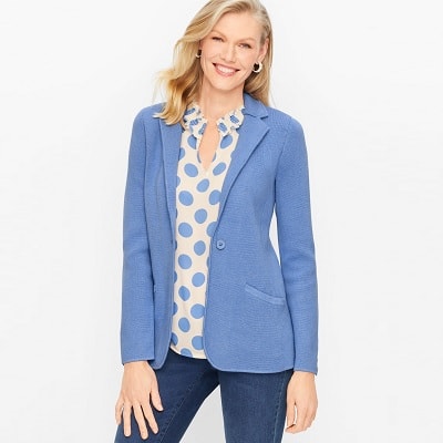 Wednesday's Workwear Report: Talbots Twill Easy Knit Blazer