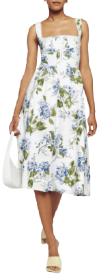 white floral dress maybe for graduation or wedding guest