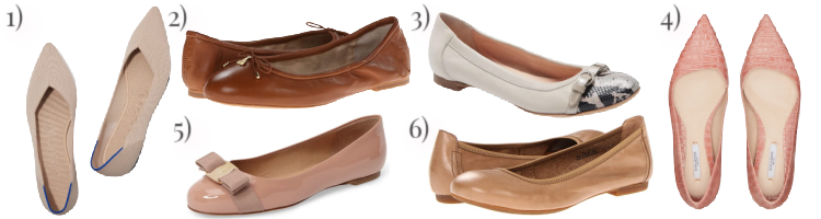 The Best Nude Flats for Work Great to Wear with Summer Skirts