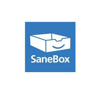 graphic reads SaneBox with an image of an in box