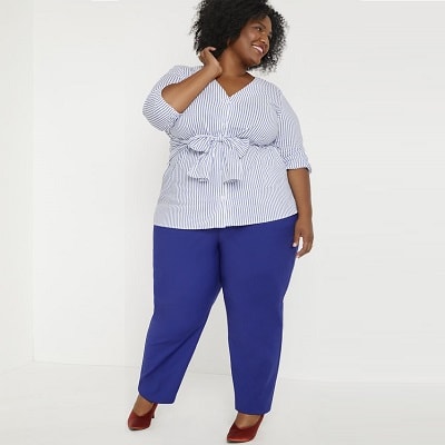 Like Clockwork Navy Blue Trouser Pants  Pants outfit work, Navy pants  outfit, Office casual outfit