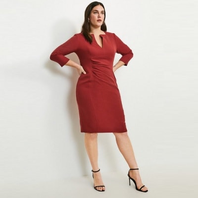 Tuesday's Workwear Report: Sleeved Envelope Neck Dress