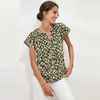 Hilary Radley Ladies Printed Blouse - black plus size (2X) brand NEW -  clothing & accessories - by owner - apparel