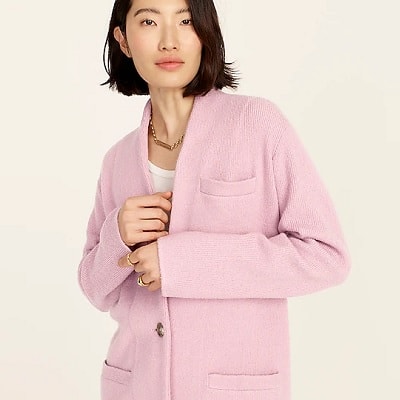 Pink hotsell sweater blazer