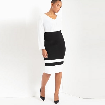 Thursday's Workwear Report: Colorblock Column Skirt - Corporette.com