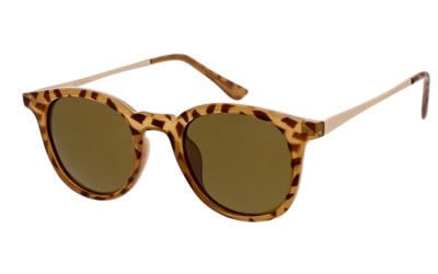 horn-rimmed brown sunglasses