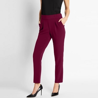 Women Relaxed Fit Colorful and Tapered Leg Cut Pull On Dress Pants | LIOR-  Alisha.D – Lior - Alisha.D