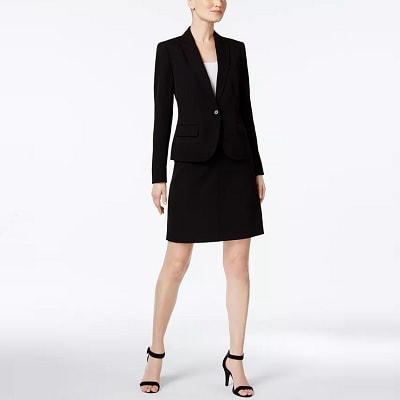 Executive Collection Single Button A Line Skirt Suit