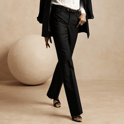 warm winter dress pants for women: in black wool