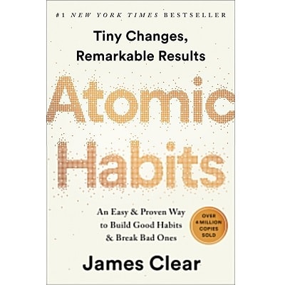 the cover to one of the best books on productivity and habits: ATOMIC HABITS