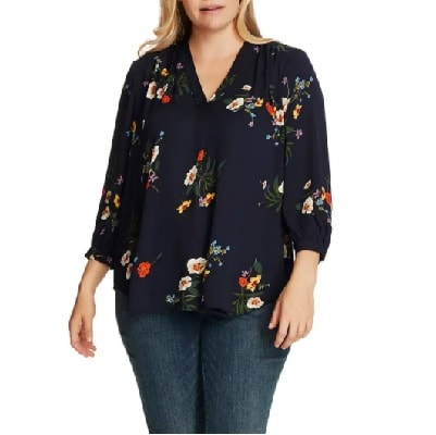 Thursday's Workwear Report: Floral Print Pleat Blouse - Corporette.com