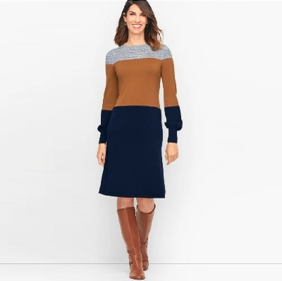 Wednesday's Workwear Report: Puff-Sleeve Colorblock Shift Dress