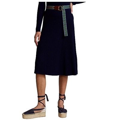 Silence & Noise Silence Noise Uni Ribbed Midi Skirt, $49