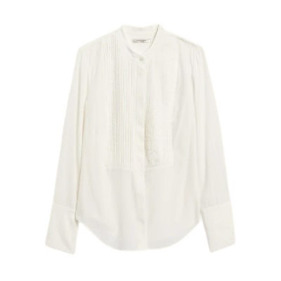 Wednesday's Workwear Report: Silk Crepe Tuxedo Shirt