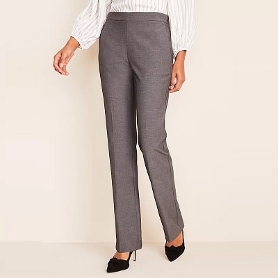 The Petite Side Zip Straight Pant In Bi Stretch