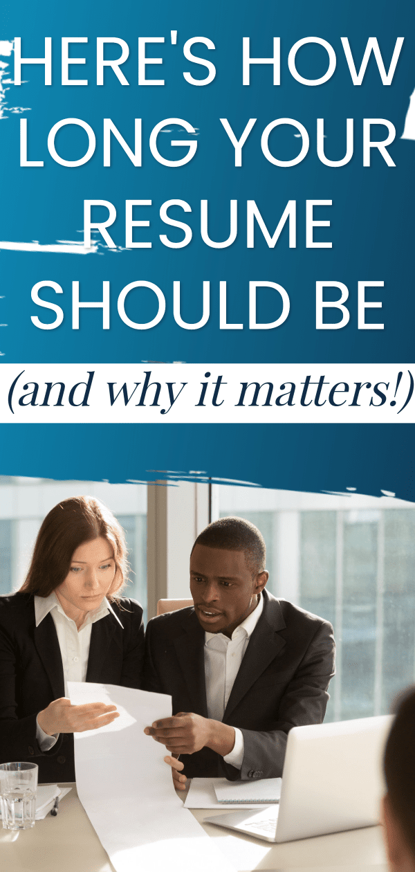 Wondering how long your resume should be? It varies based on how much experience you have and what industry you're in! We asked our professional women readers a bunch of questions about how long your resume should be, and got some GREAT responses -- don't miss the comments on this one!  #corporette #corporettejobhunting #jobhuntingtips #resumetips #resumes #lawyerjobs #midlevels