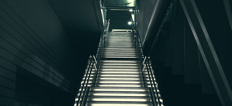 Dark room stairs