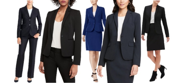Formal Pantsuit for Business Women, Tall Women Pantsuit and Padded Blazer,  Special Event Black Pantsuit for Women 