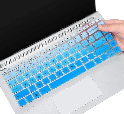 blue ombre silicone keyboard cover