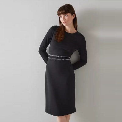 Splurge Monday's Workwear Report: Eileen Black Jersey Shift Dress 