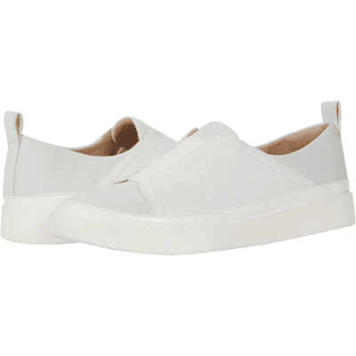 slip-on white sneaker to wear with work outfits