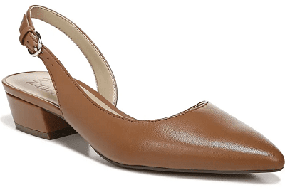tan slingback low heel for work